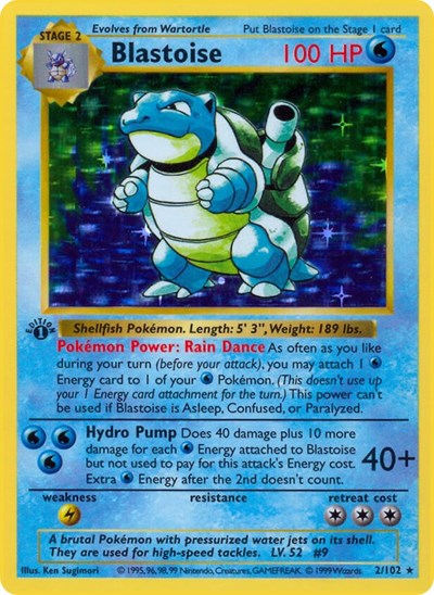 Blastoise - Base Set (Shadowless) - 002/102