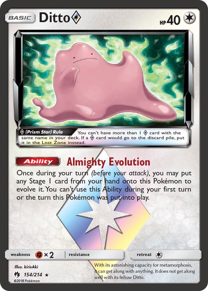 Ditto Prism Star - SM - Lost Thunder - 154/214