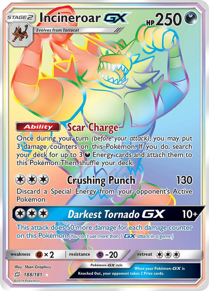 Incineroar GX (Secret) - SM - Team Up - 188/181