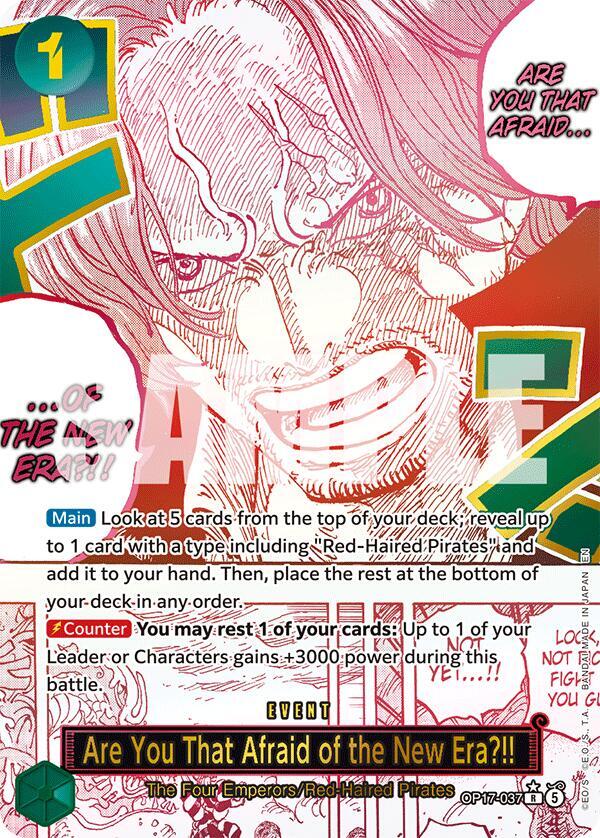 Are You That Afraid of the New Era?! (Alternate Art) - The World's Strongest Warriors - OP17-037