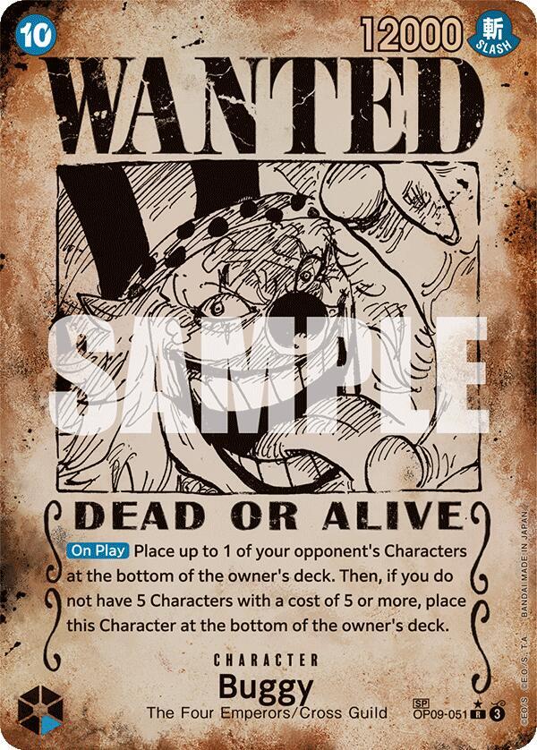 Buggy (051) (Wanted Poster) - Emperors in the New World - OP09-051