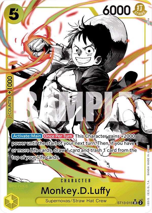 Monkey.D.Luffy (015) (Parallel) - ST-13: Ultra Deck The Three Brothers - ST13-015