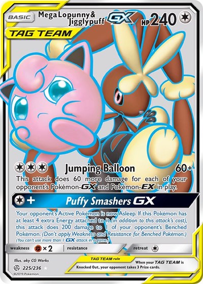 Mega Lopunny & Jigglypuff GX (Full Art) - SM - Cosmic Eclipse - 225/236