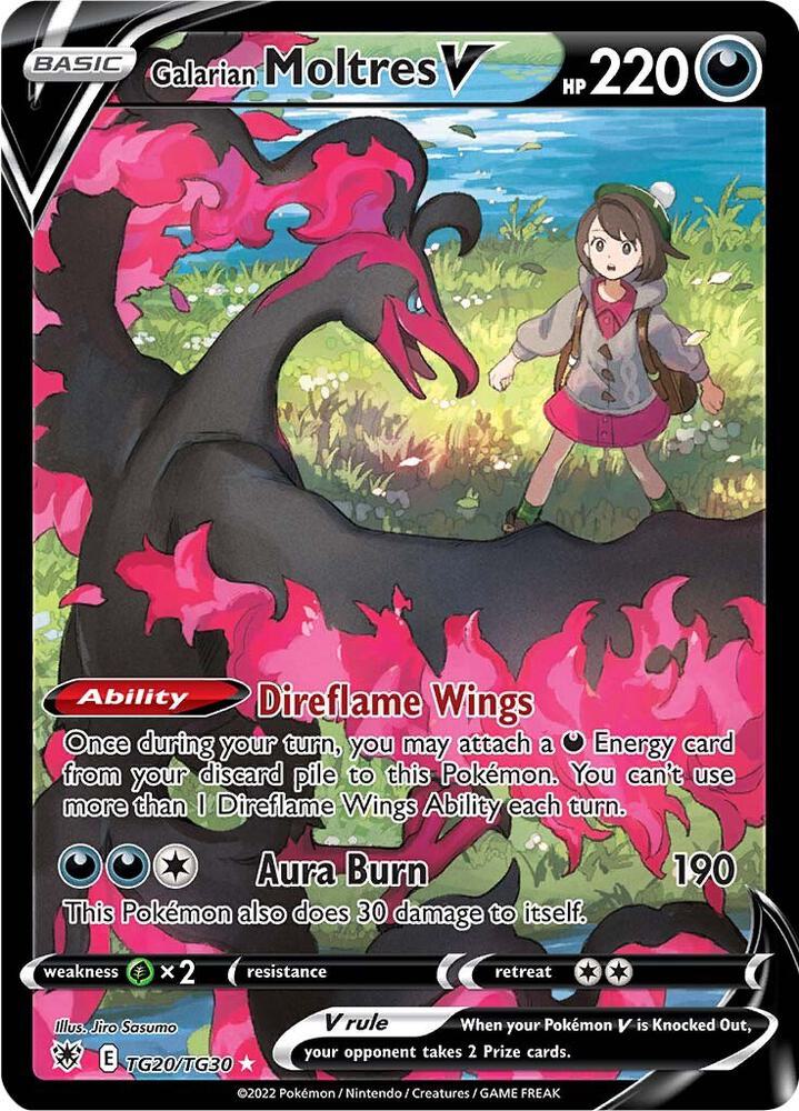 Galarian Moltres V - SWSH10: Astral Radiance Trainer Gallery - TG20/TG30