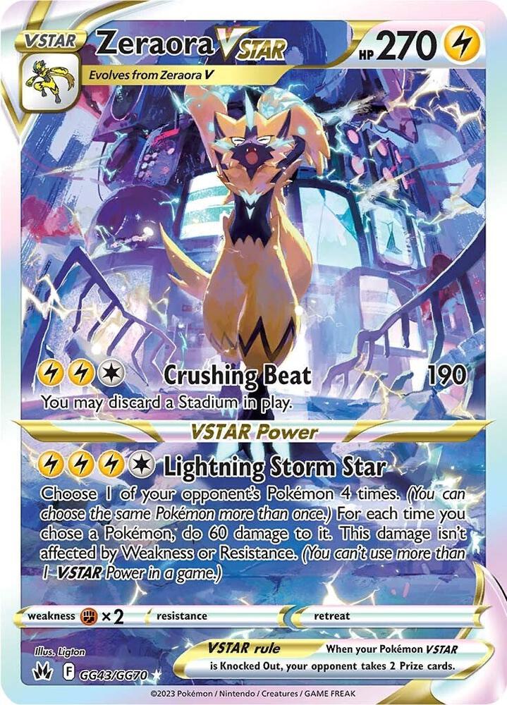 Zeraora VSTAR - SWSH: Crown Zenith: Galarian Gallery - GG43/GG70