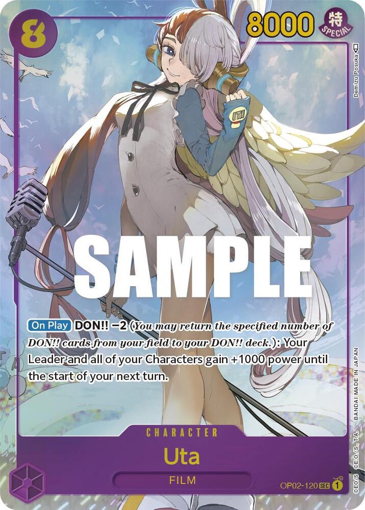 Uta (Alternate Art) - Paramount War - OP02-120