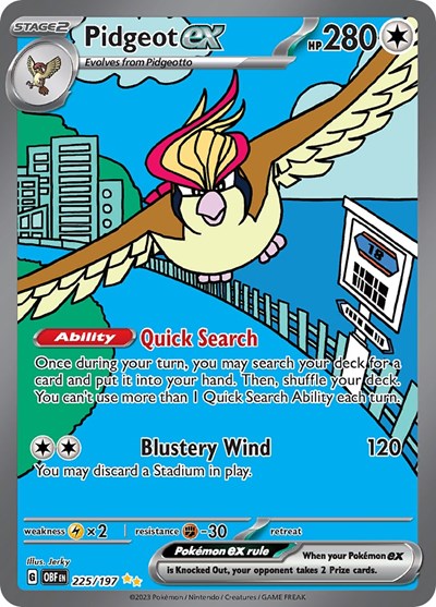 Pidgeot ex - 225/197 - SV03: Obsidian Flames - 225/197