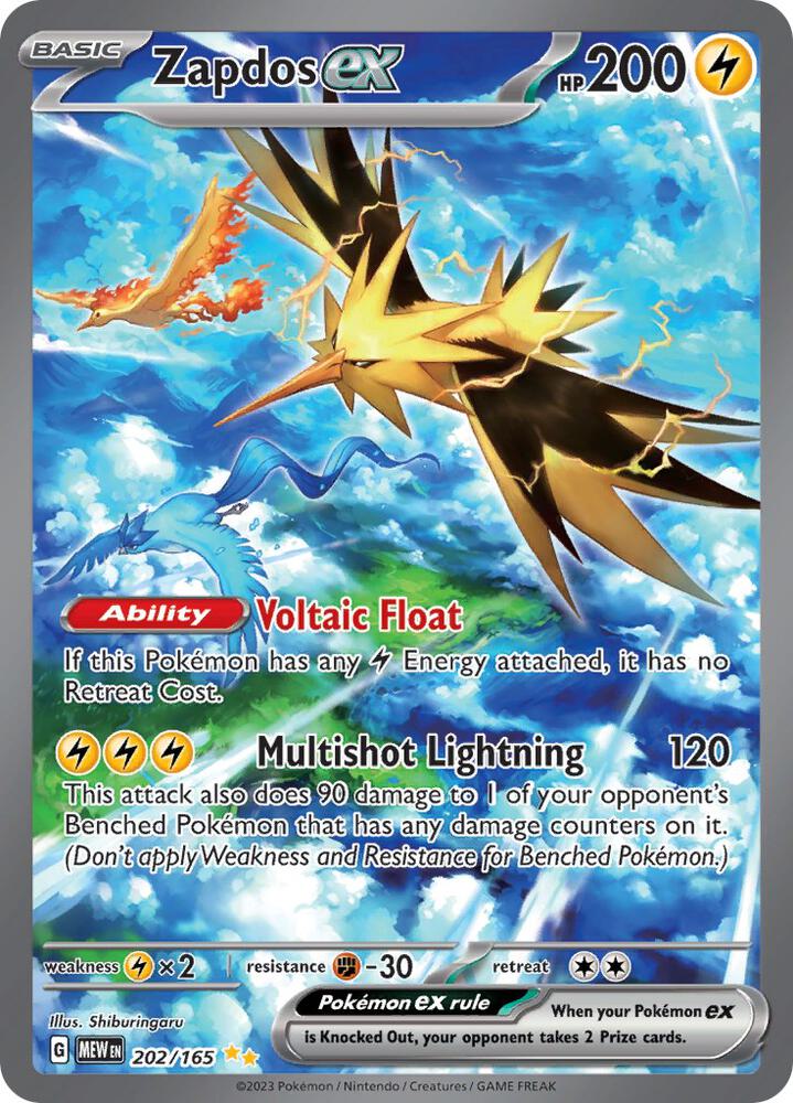 Zapdos ex - 202/165 - SV: Scarlet & Violet 151 - 202/165
