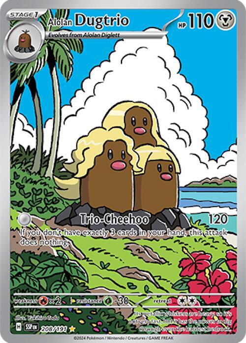 Alolan Dugtrio - 208/191 - SV08: Surging Sparks - 208/191