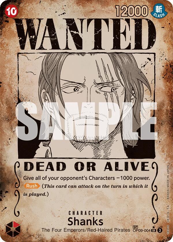 Shanks (004) (Wanted Poster) - Emperors in the New World - OP09-004