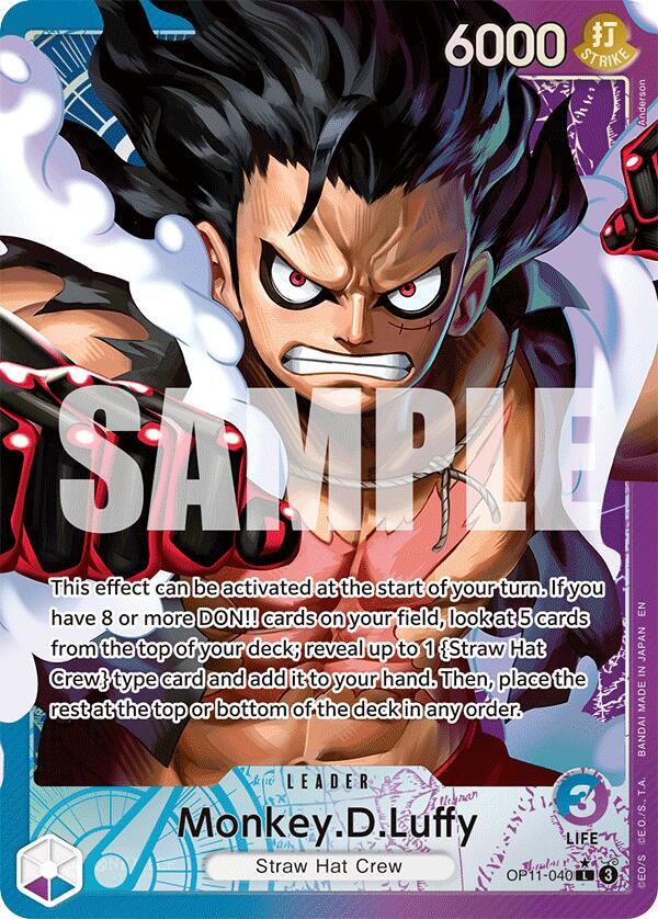 Monkey.D.Luffy (040) (Alternate Art) - A Fist of Divine Speed - OP11-040
