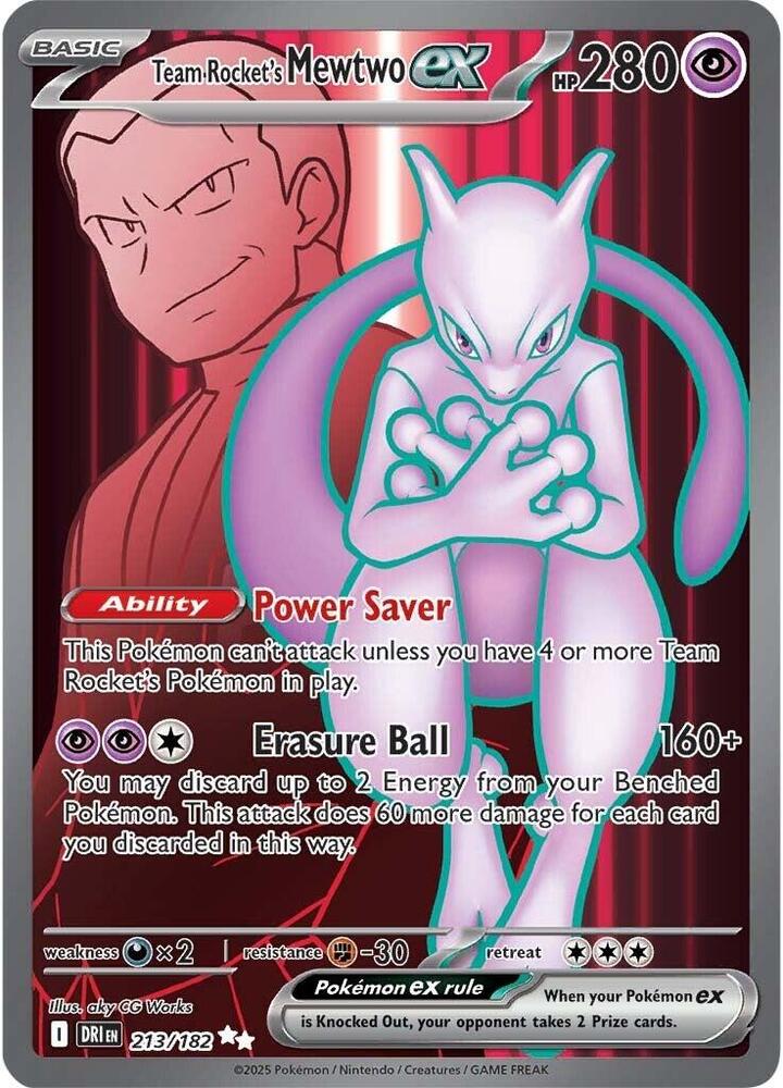 Team Rocket's Mewtwo ex - 213/182 - SV10: Destined Rivals - 213/182