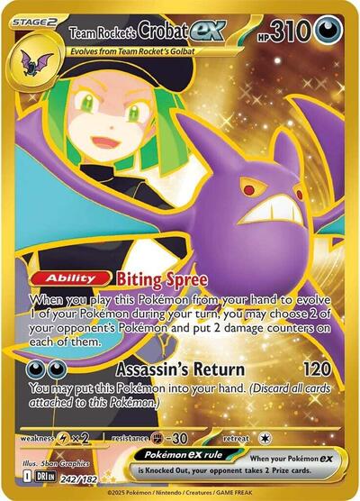 Team Rocket's Crobat ex - 242/182 - SV10: Destined Rivals - 242/182