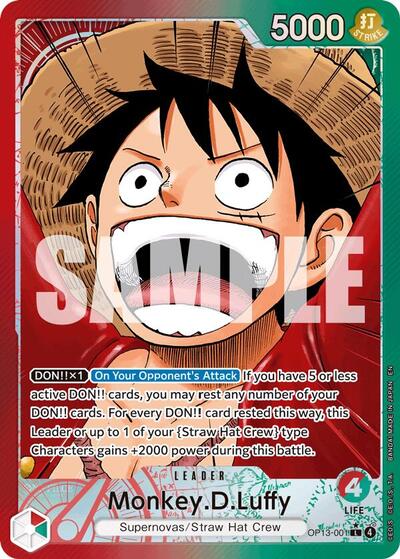 Monkey.D.Luffy (001) (Alternate Art) - Carrying On His Will - OP13-001