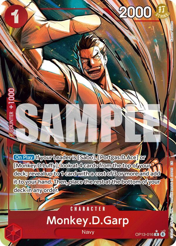 Monkey.D.Garp (Alternate Art) - Carrying On His Will - OP13-016