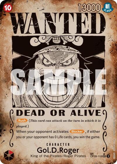 Gol.D.Roger - OP09-118 (SP) (Wanted Poster) - Carrying On His Will - OP09-118