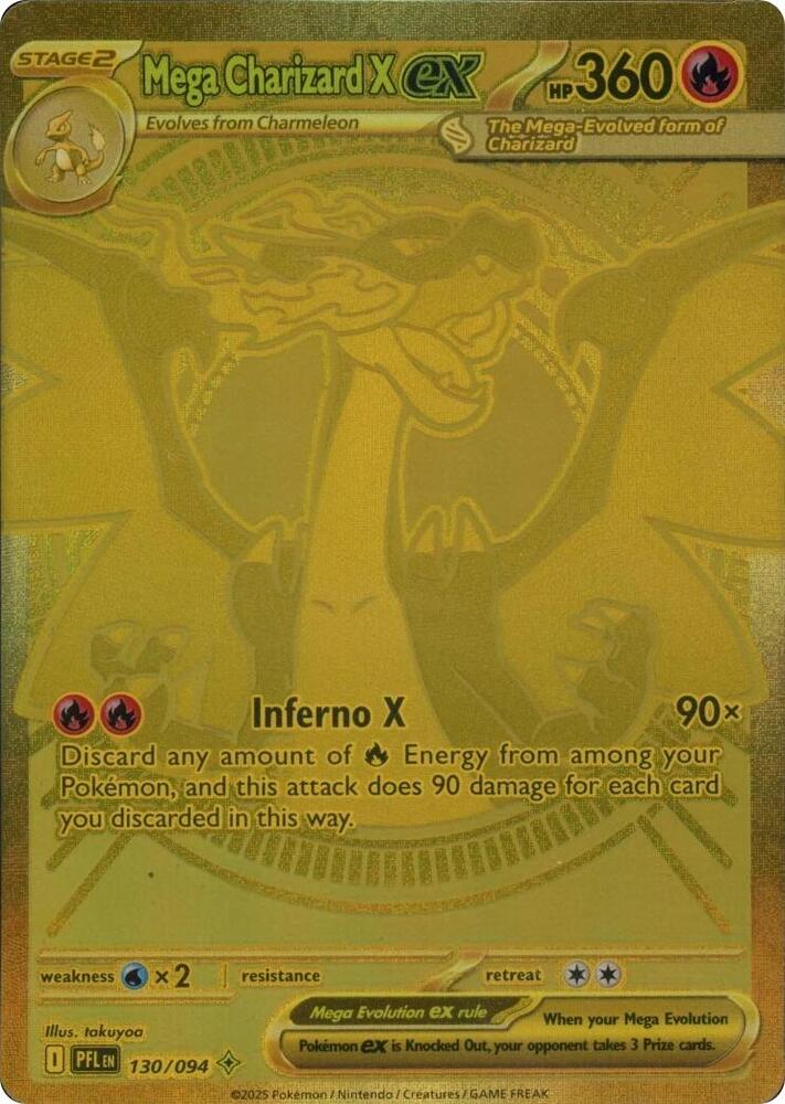 Mega Charizard X ex - 130/094 - ME02: Phantasmal Flames - 130/094