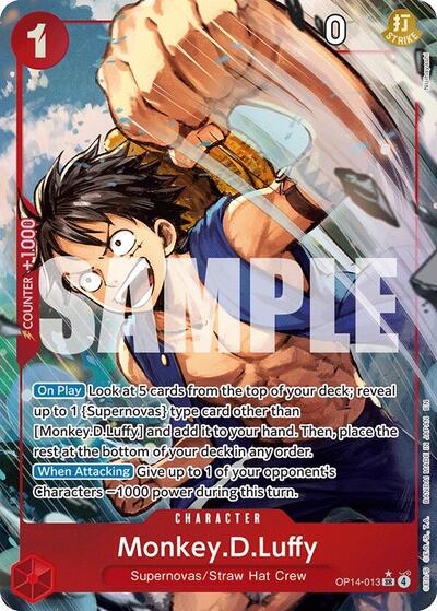 Monkey.D.Luffy - OP14-013 (Alternate Art) - The Azure Sea's Seven - OP14-013