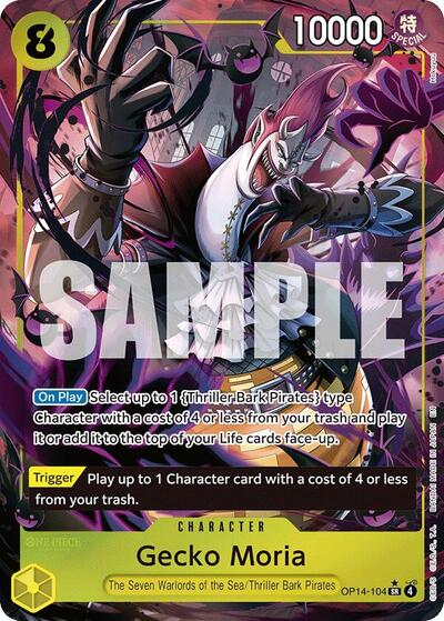 Gecko Moria - OP14-104 (Alternate Art) - The Azure Sea's Seven - OP14-104