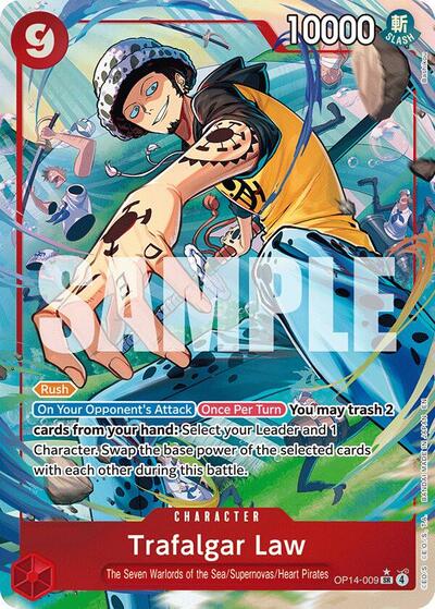 Trafalgar Law - OP14-009 (Alternate Art) - The Azure Sea's Seven - OP14-009
