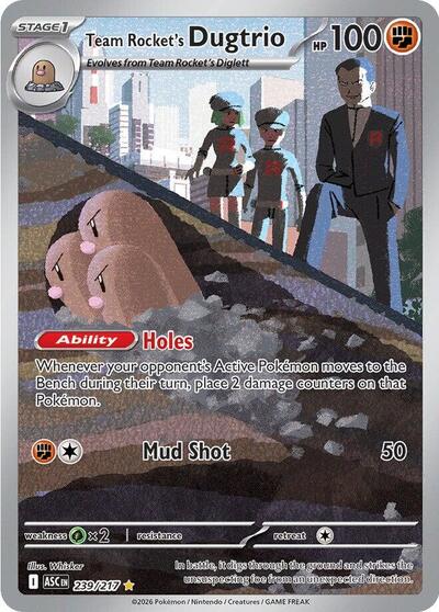 Team Rocket's Dugtrio - 239/217 - ME: Ascended Heroes - 239/217