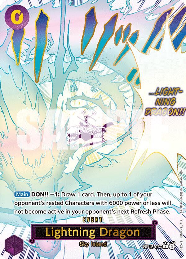 Lightning Dragon (Alternate Art) - Adventure on Kami's Island - OP15-077