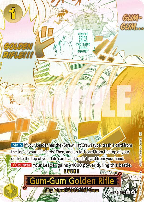 Gum-Gum Golden Rifle (Alternate Art) - Adventure on Kami's Island - OP15-116