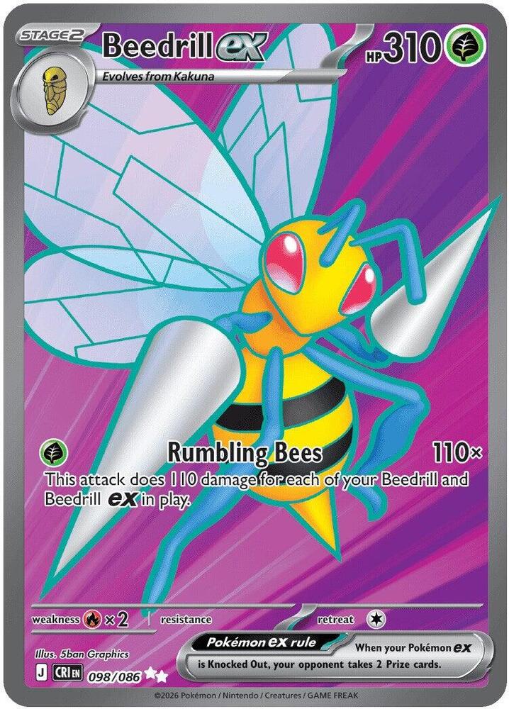 Beedrill ex - 098/086 - ME04: Chaos Rising - 098/086