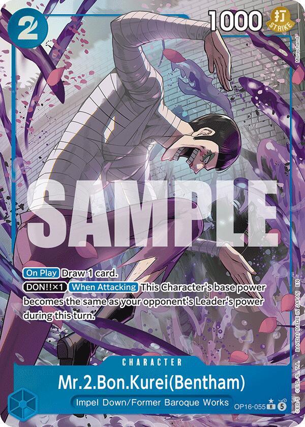 Mr.2.Bon.Kurei(Bentham) (055) (Alternate Art) - The Time of Battle - OP16-055