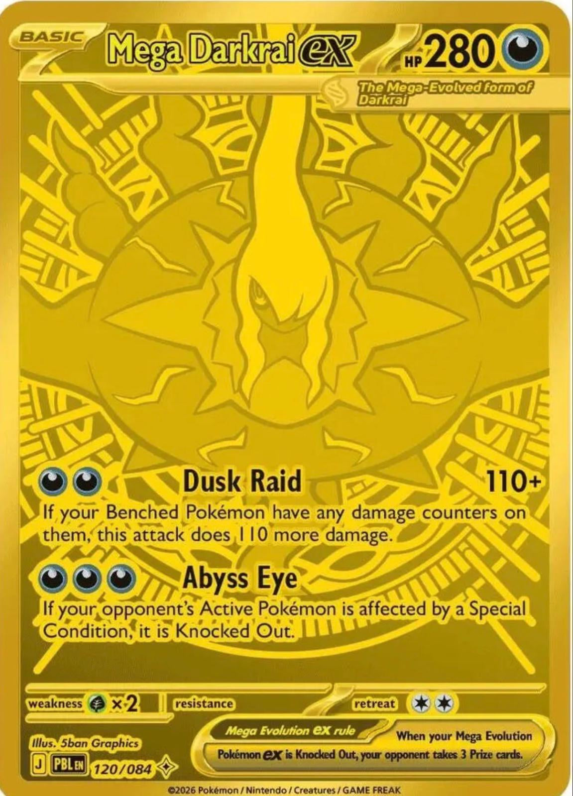 Mega Darkrai ex - 120/084 - ME05: Pitch Black - 120/084