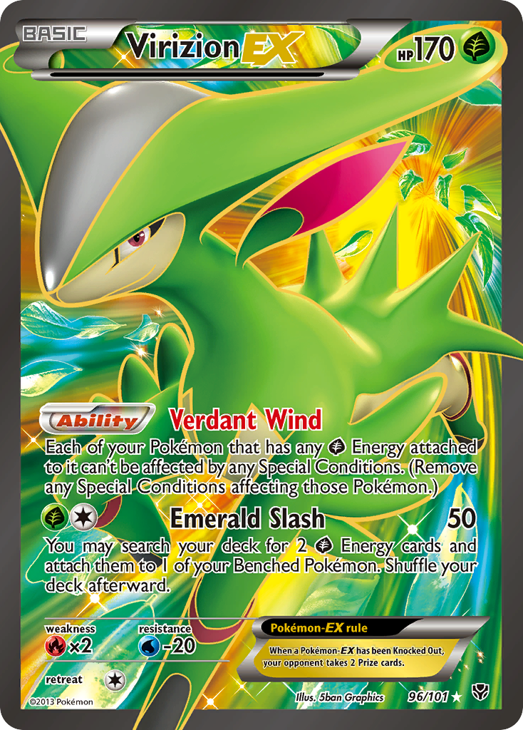 Virizion EX (Full Art) - Plasma Blast - 96/101
