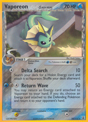 Vaporeon (Delta Species) - EX Delta Species - 18/113