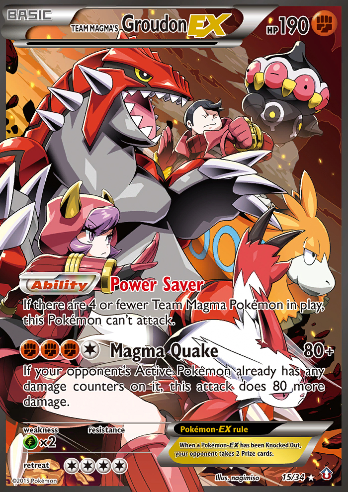Team Magma's Groudon EX - Double Crisis - 15/34