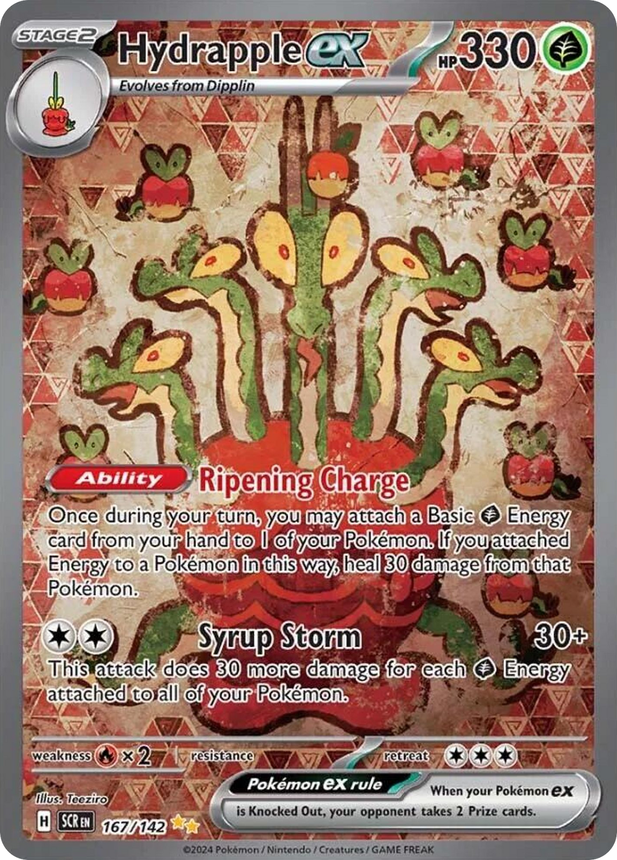 Hydrapple ex - 167/142 - SV07: Stellar Crown - 167/142
