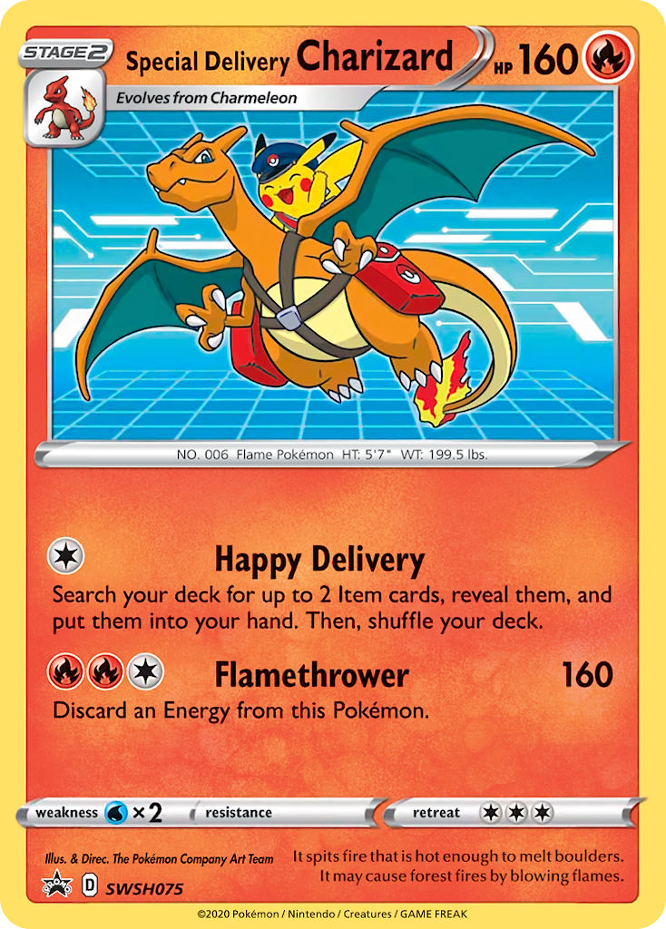 Special Delivery Charizard - SWSH075 - SWSH: Sword & Shield Promo Cards - SWSH075